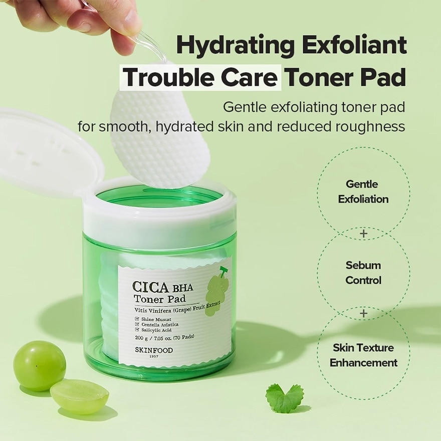 Shine Muscat Cica BHA Toner Pad 70S