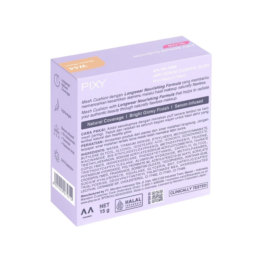 Filter Free Airy Serum Cushion Glow W44 Medium Warm 15g