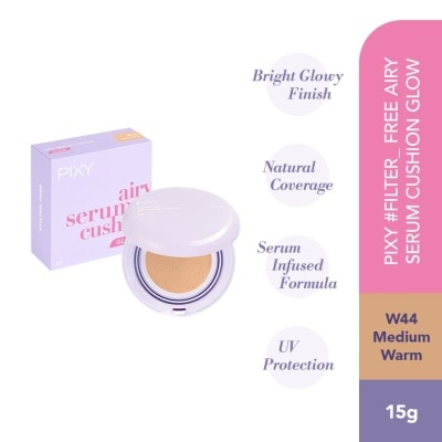 PIXY Filter Free Airy Serum Cushion Glow W44 Medium Warm 15g