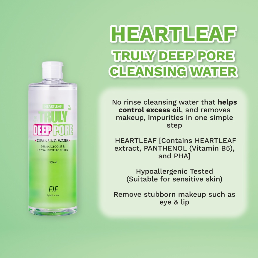 Heartleaf Truly Deep Pore Cleansing Water 500ml image