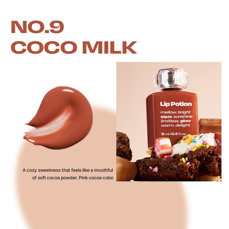 Lip Potion Aqua Glow 9ml - No.9 Coco Milk