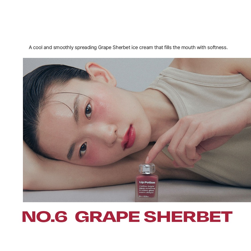 Lip Potion Aqua Glow 9ml - No.6 Grape Sherbet image