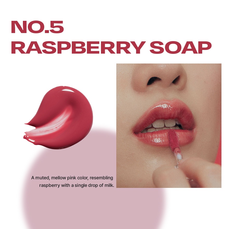 Lip Potion Aqua Glow 9ml - No.5 Raspberry Soap image