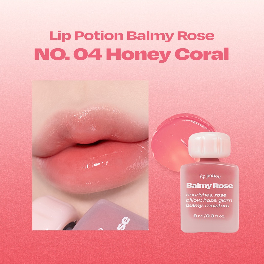 Lip Potion Balmy Rose 9ml - No.4 Honey Coral image