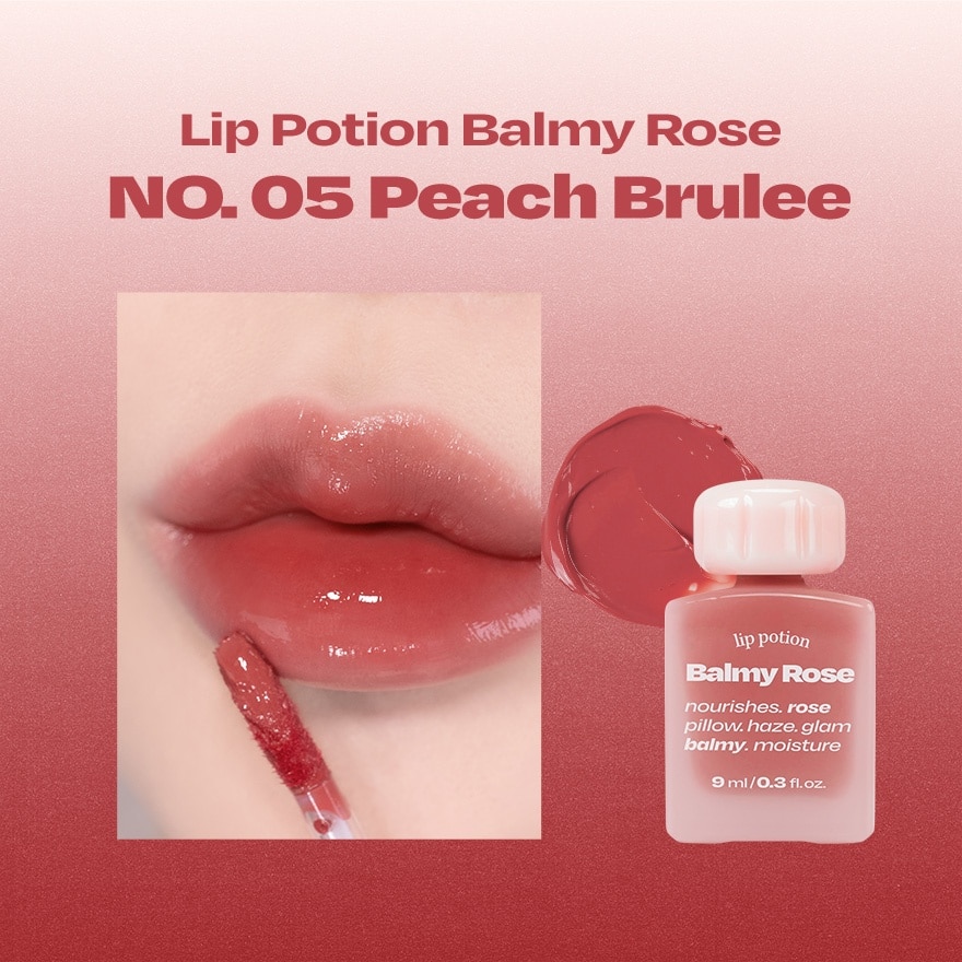 Lip Potion Balmy Rose 9ml - No.5 Peach Brulee