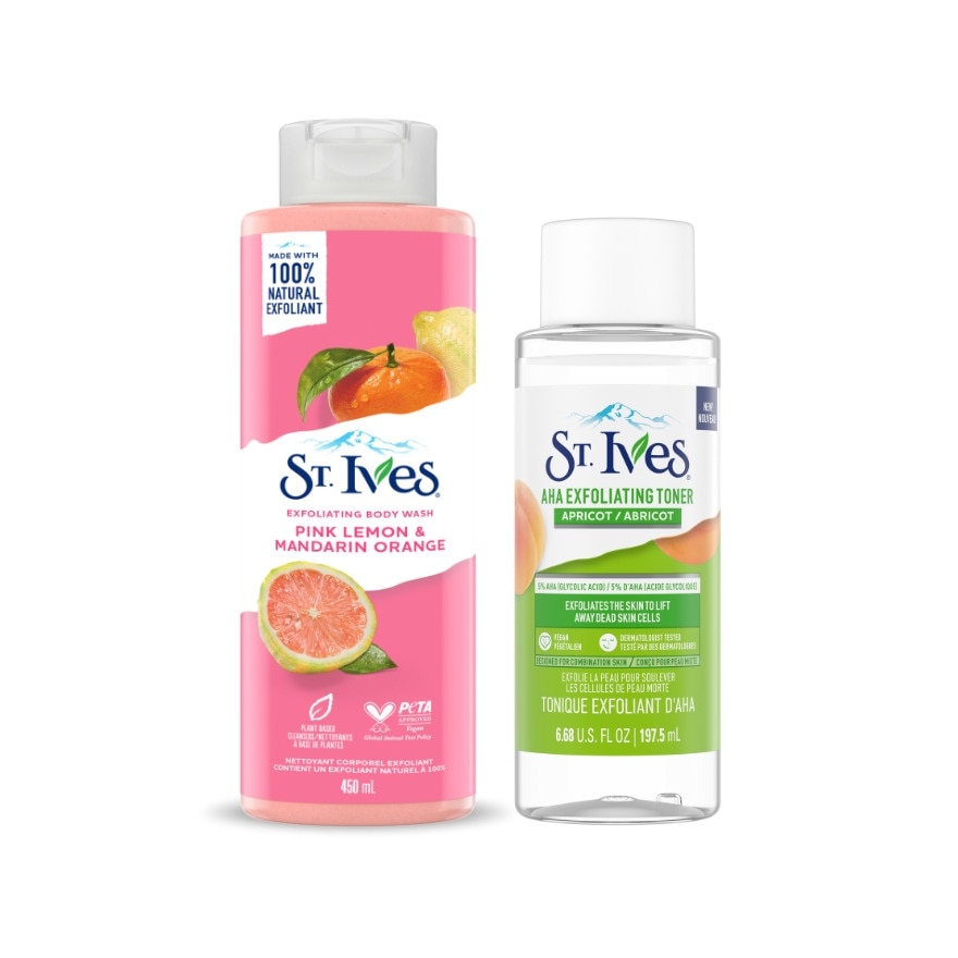 Exfoliating Sea Salt Body Wash 4750ML + AHA Apricot Exfo Toner 197.5ML