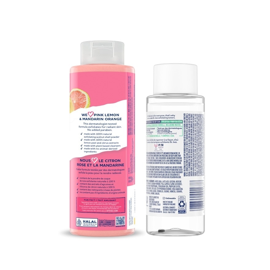 Pink Lemon & Mandarin Orange Body Wash 450ML & AHA Rose Toner 197.5ML