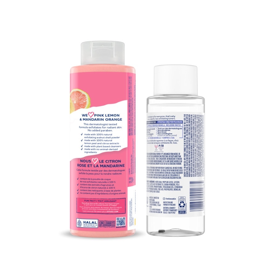 Pink Lemon & Mandarin Orange Body Wash 473ML & BHA Unfragranced Toner 197.5ML
