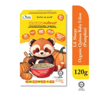 HELLO MARCH Lil Slurpy Organic Quinoa Baby Udon Pumpkin 120G