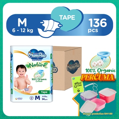 MAMYPOKO - Baby Diapers Extra Dry Tape M 34s x 4