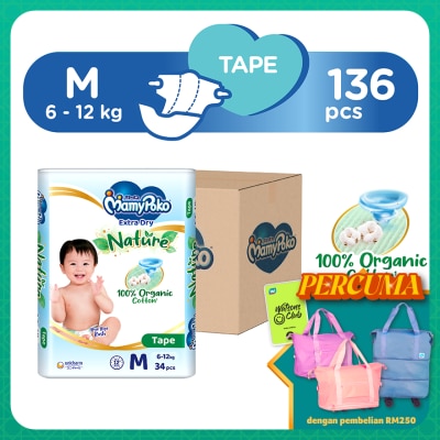 MAMYPOKO Baby Diapers Extra Dry Tape M 34s x 4