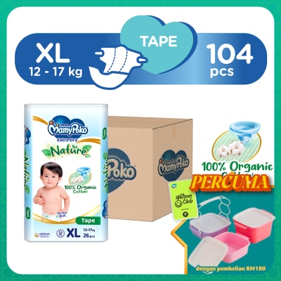 MAMYPOKO - Baby Diapers Extra Dry Tape Xl 26s x 4