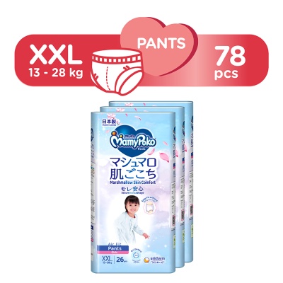 MAMYPOKO - Baby Diapers Airfit Girl Pants XXL26 x 3