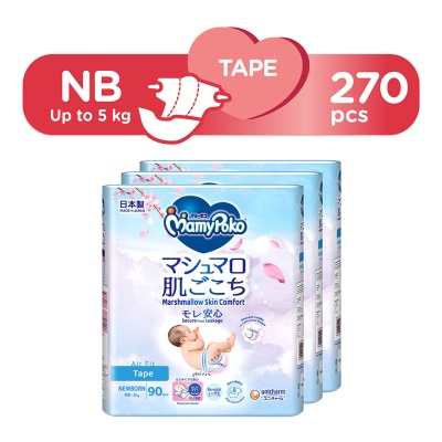 MAMYPOKO - Baby Diapers Airfit Tape NB 90 x 3