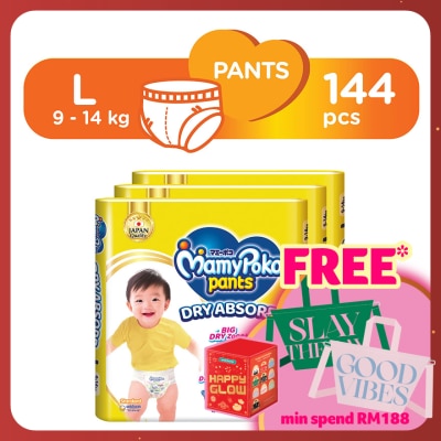 MAMYPOKO Baby Diapers Standard Pants L 48s x 3