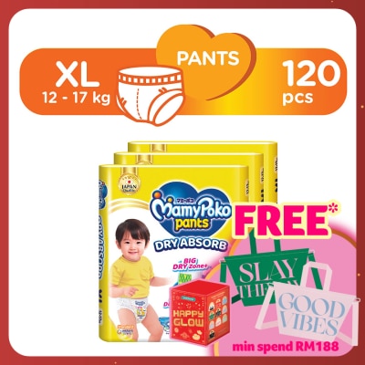 MAMYPOKO Baby Diapers Standard Pants XL 40s x 3