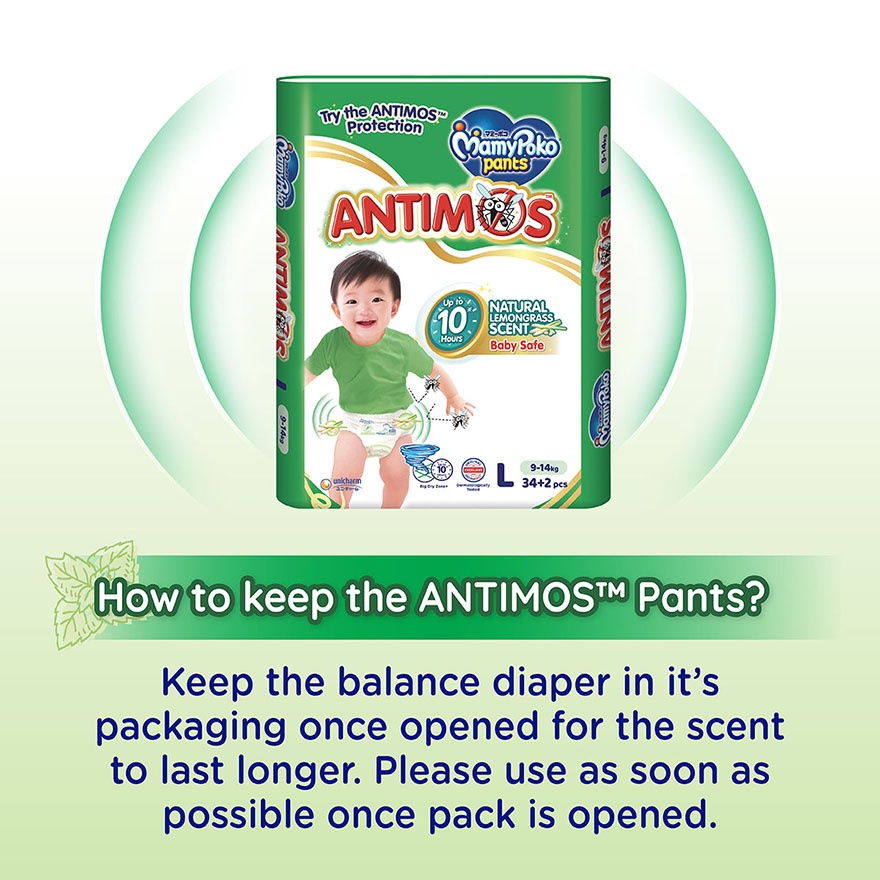 Baby Diapers Antimos Pants M46 x 4 image
