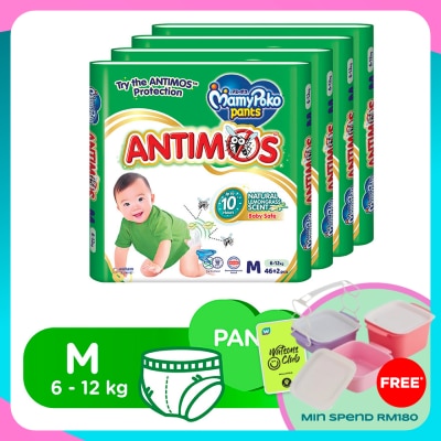 MAMYPOKO Baby Diapers Antimos Pants M46 x 4
