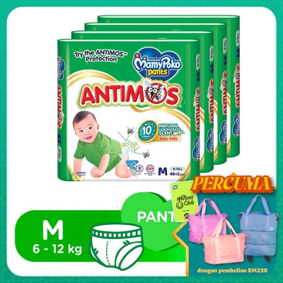 MAMYPOKO Baby Diapers Antimos Pants M46 x 4