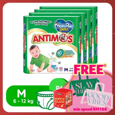 MAMYPOKO Baby Diapers Antimos Pants M46 x 4