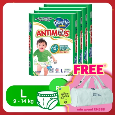 MAMYPOKO Baby Diapers Antimos Pants L34 x 4