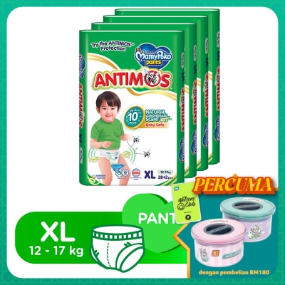 MAMYPOKO Baby Diapers Antimos Pants XL28 x 4
