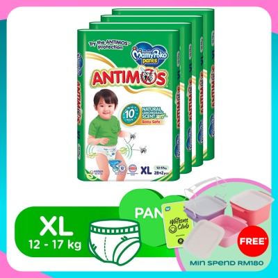 MAMYPOKO Baby Diapers Antimos Pants XL28 x 4