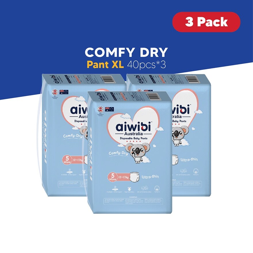Baby Comfy Dry Diapers (Pant XL 40s x 3Pack)
