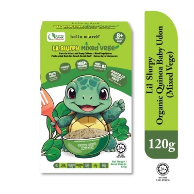 HELLO MARCH Lil Slurpy Organic Quinoa Baby Udon Mixed Vege 120G