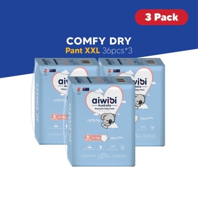 AIWIBI Baby Comfy Dry Diapers (Pant XXL 36s x 3Pack)