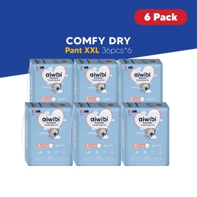 AIWIBI Baby Comfy Dry Diapers (Pant XXL 36s x 6Pack)