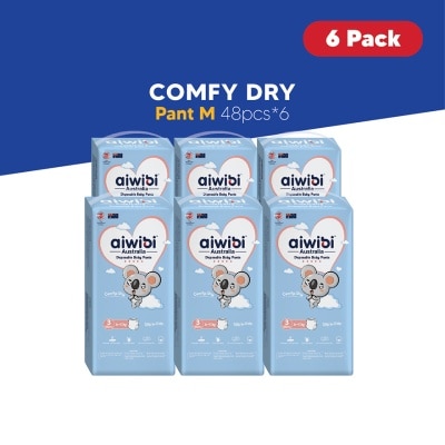 AIWIBI Baby Comfy Dry Diapers (Pant M 48s x 6Pack)