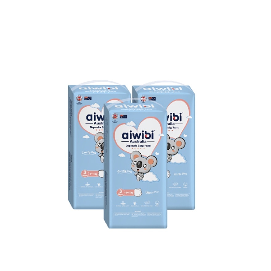 Baby Comfy Dry Diapers (Pant M 48s x 3Pack)