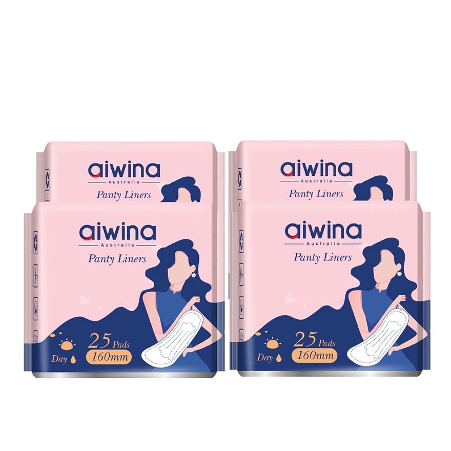 Adult Day Night Comfort Soft Precious Whisper Sanitary Panty Liner (160mm 25pcs x 4Pack)