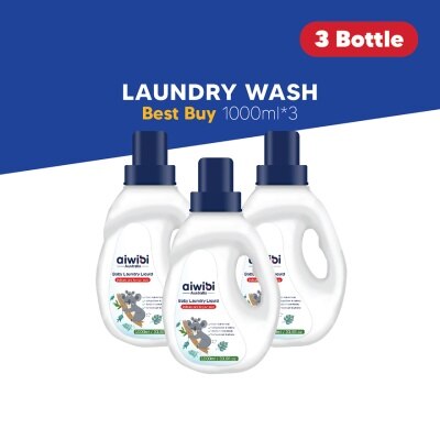AIWIBI Baby Premium Laundry Wash (1000ml x 3Unit)
