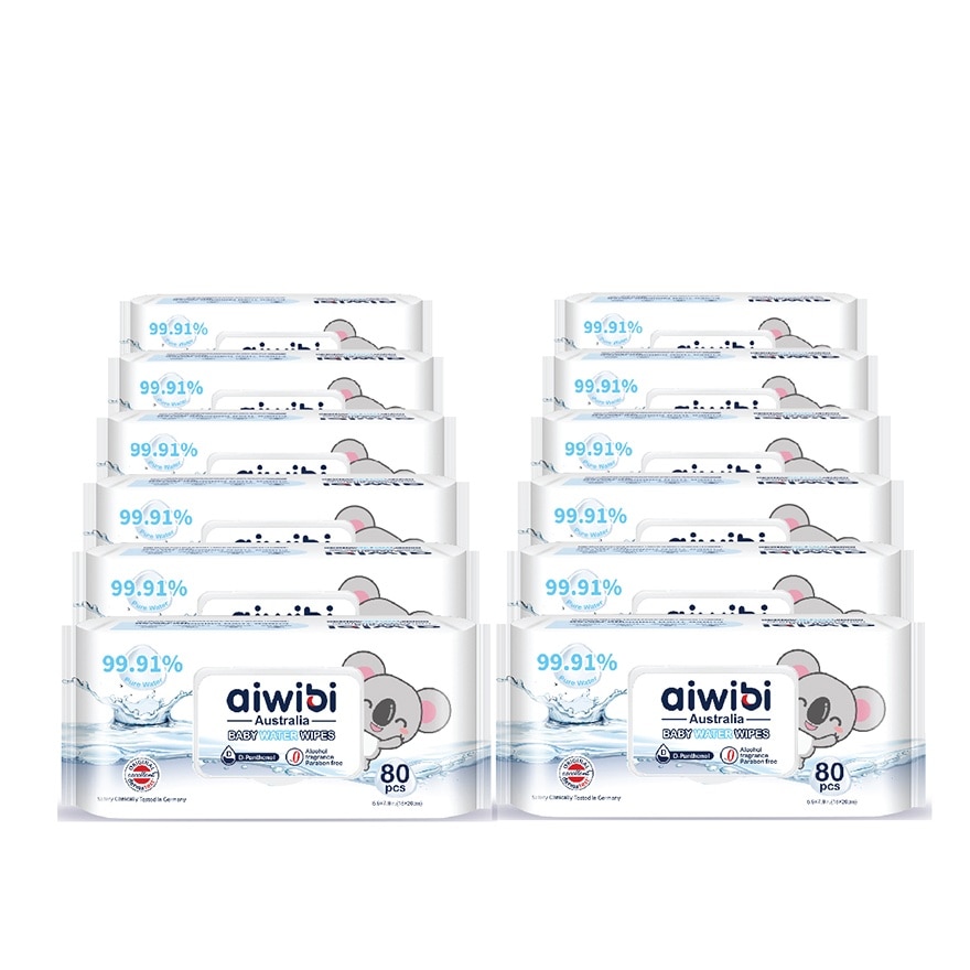 Baby 99.91% Pure Water Wipes (80's x 12Pack)