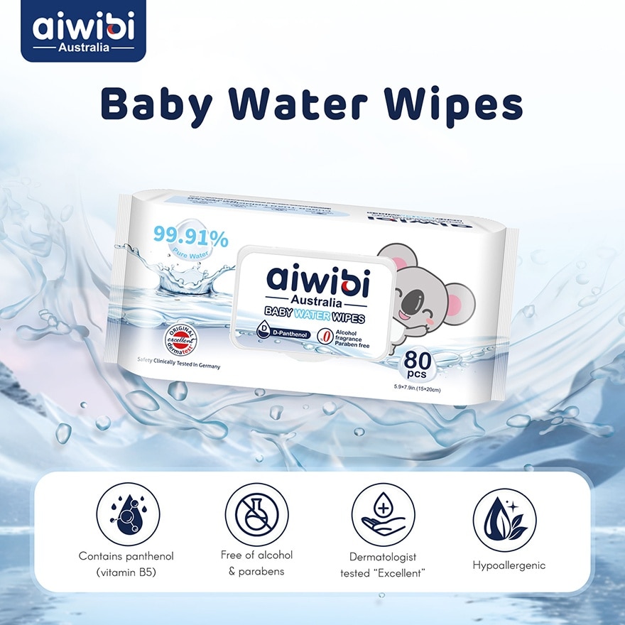 Baby 99.91% Pure Water Wipes (80's x 12Pack)