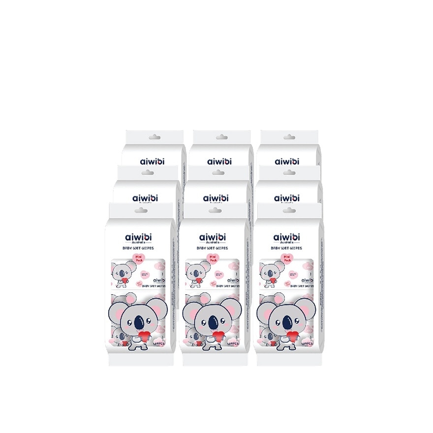 Baby Travel Mini Water Wipes (64's x 9Pack)