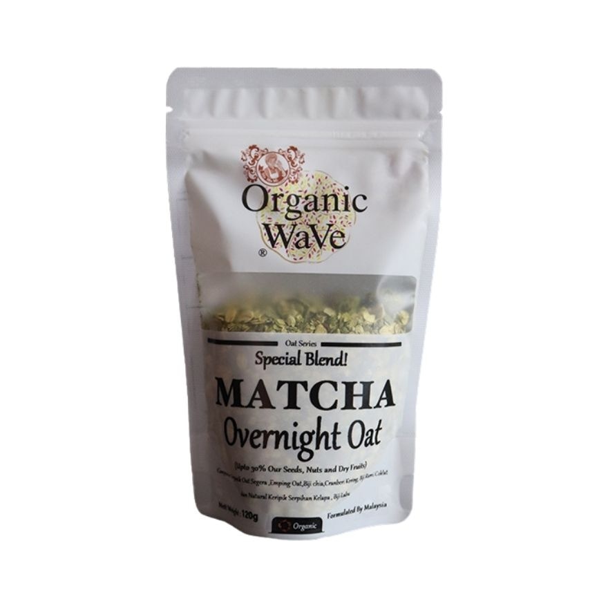Organice Wave Overnight Oat - Matcha & Chlorella 120g