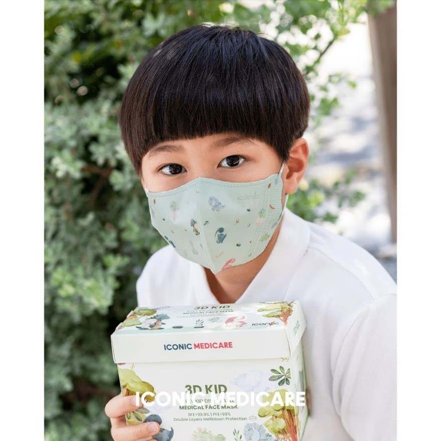 3D Kid Disposable Face Mask Dino 20s'