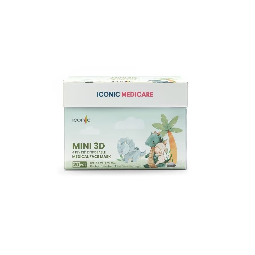 Mini 3D 4PLY Kid Disposable Dino 20s'