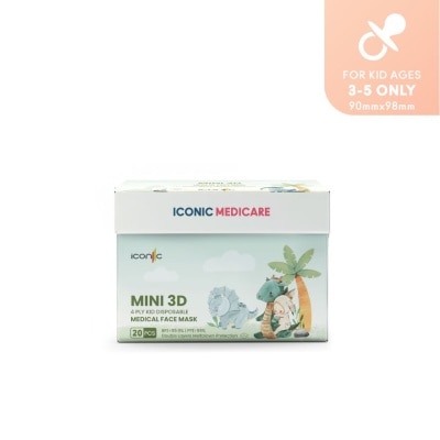 ICONIC Mini 3D 4PLY Kid Disposable Dino 20s'