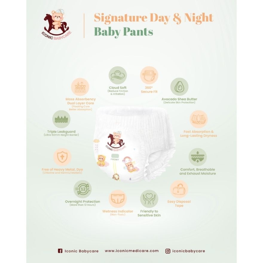 Travel Pack Signature Day & Night Baby Pants - Pants XXL 8pcs