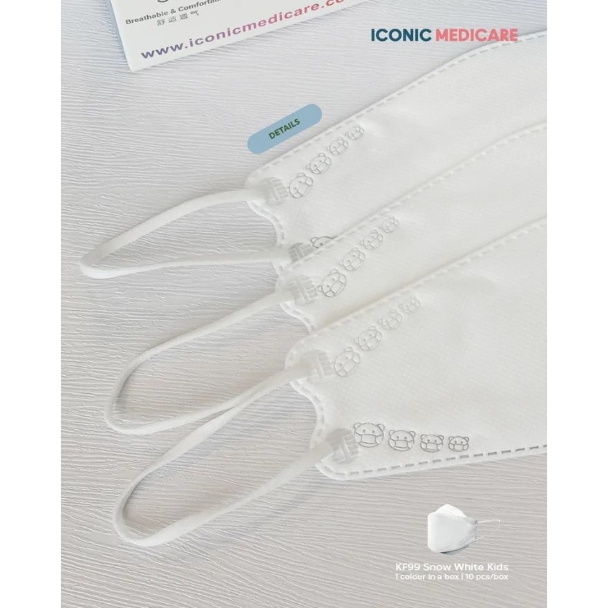 KF99 Kid Disposable Face Mask Snow White 10s'