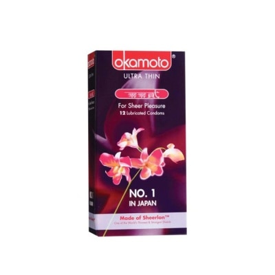 OKAMOTO Ultra Thin Lubricated Condom Orchid 12's