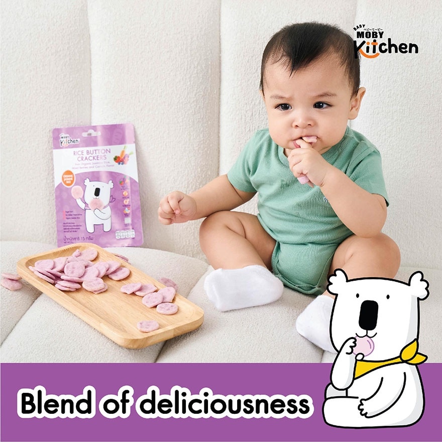 Moby Kitchen Rice Button Crackers