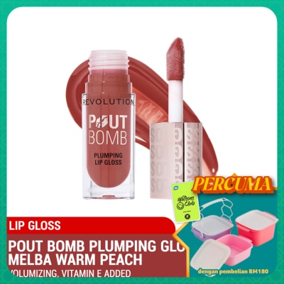 REVOLUTION - Pout Bomb Plumping Gloss Melba Warm Peach