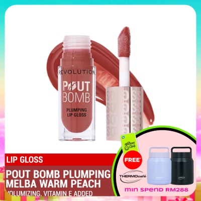 REVOLUTION - Pout Bomb Plumping Gloss Melba Warm Peach