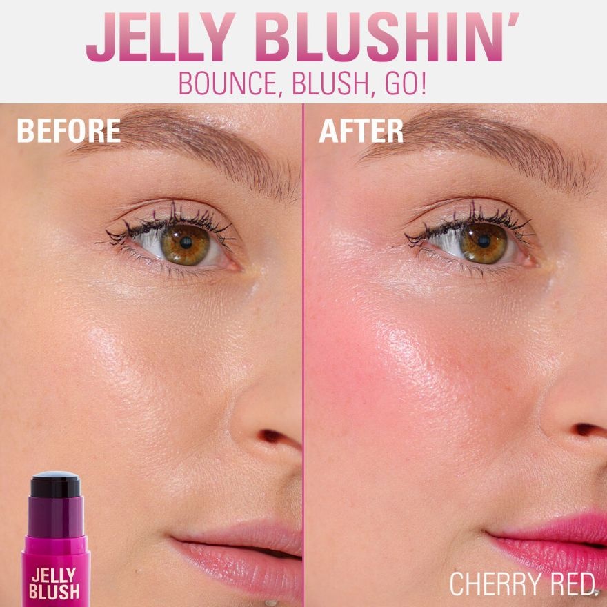 Jelly Blush Stick Lip and Cheek Stain Cherry Red