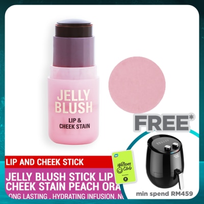 REVOLUTION Jelly Blush Stick Lip and Cheek Stain Peach Orange